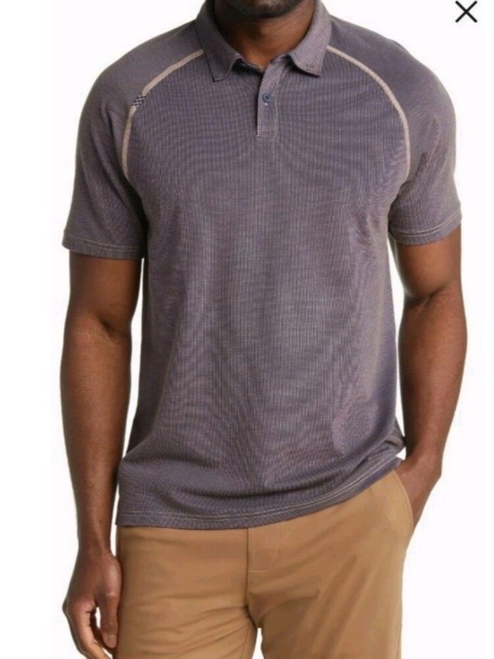 NWOT RHONE Men's Short Sleeve Polo Charcoal Medium